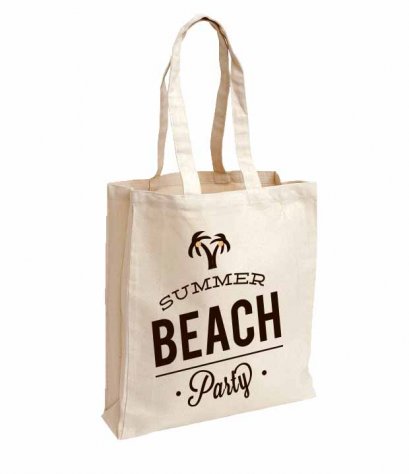 กระเป๋าผ้าดิบ Summer beach party bag